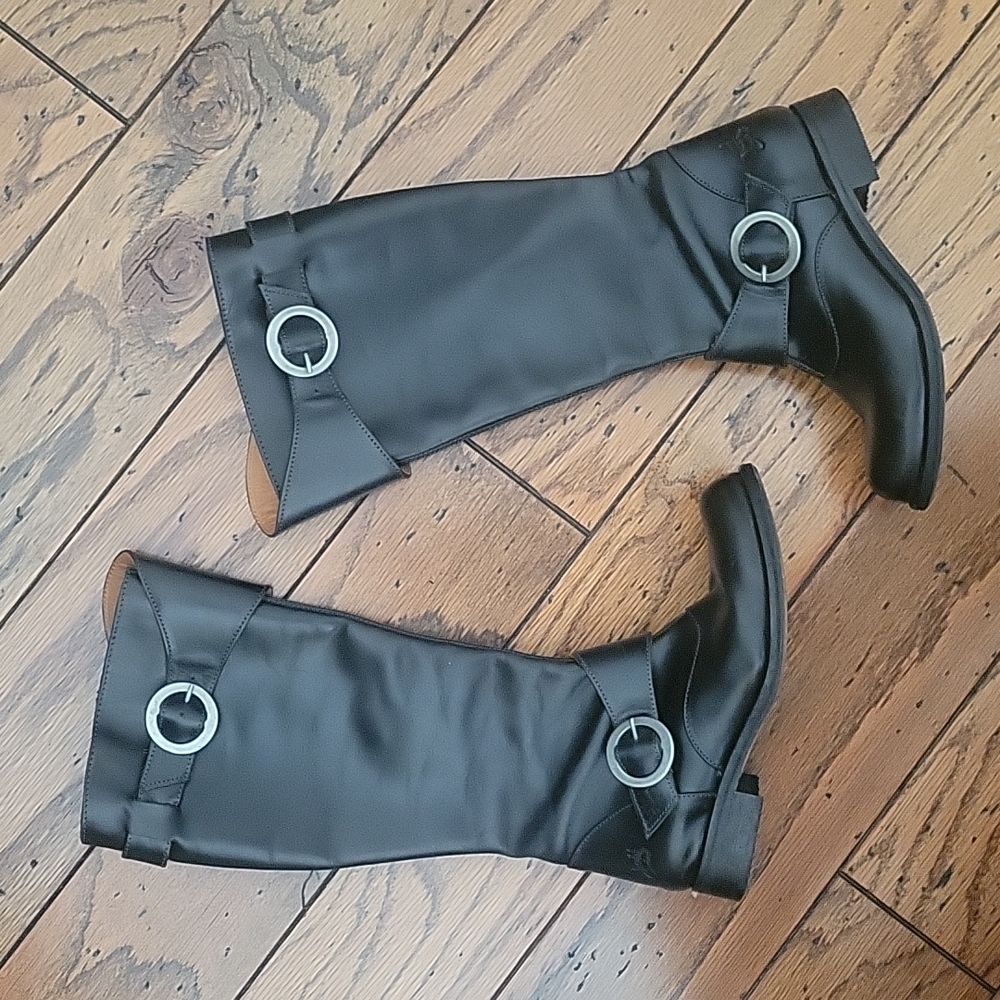 JOHN Fluevog Heidi Tall Equestrian Leather Boots Size 7